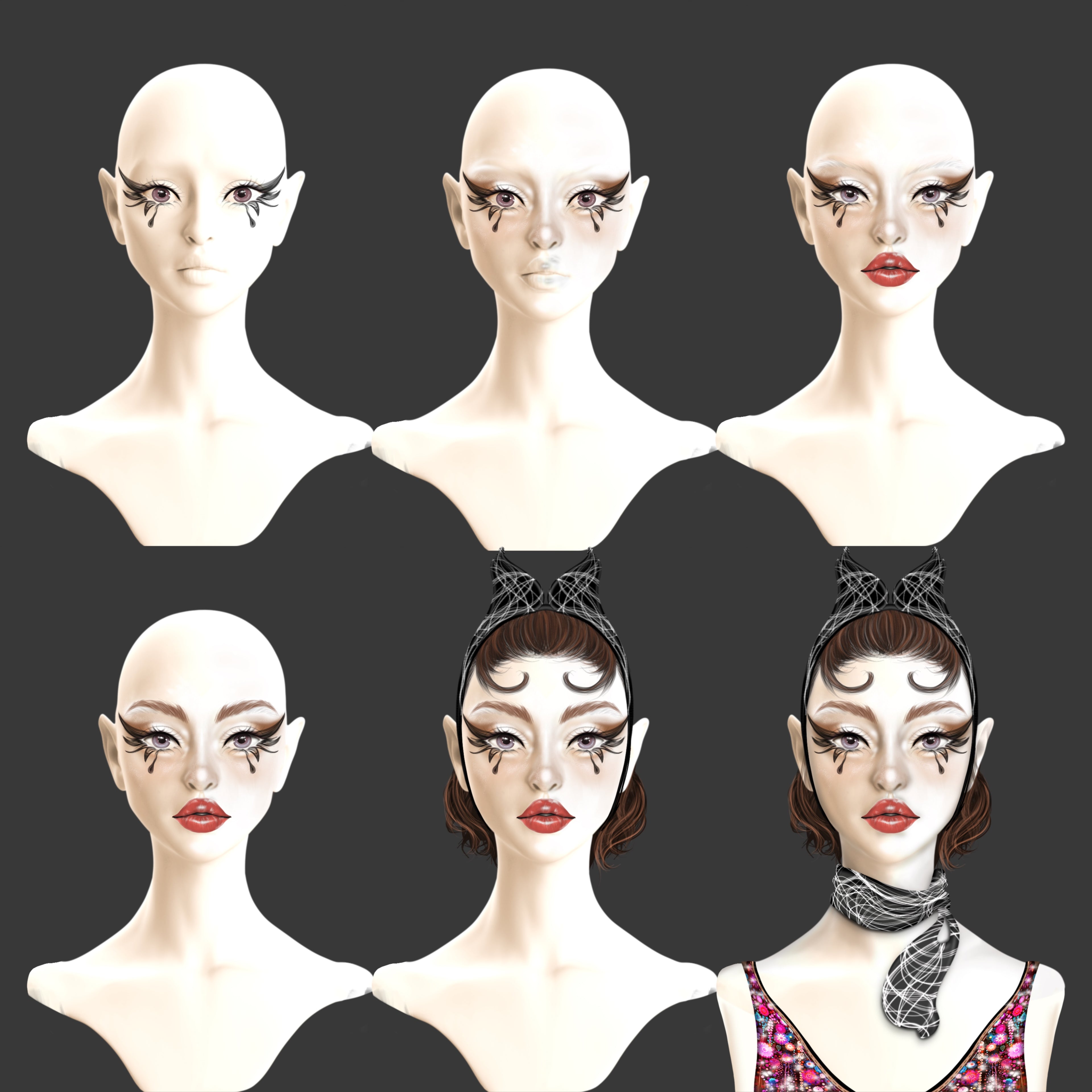 Ultimate 3D Head Reference Bundle | Realistic Portrait Base for Procreate & Photoshop