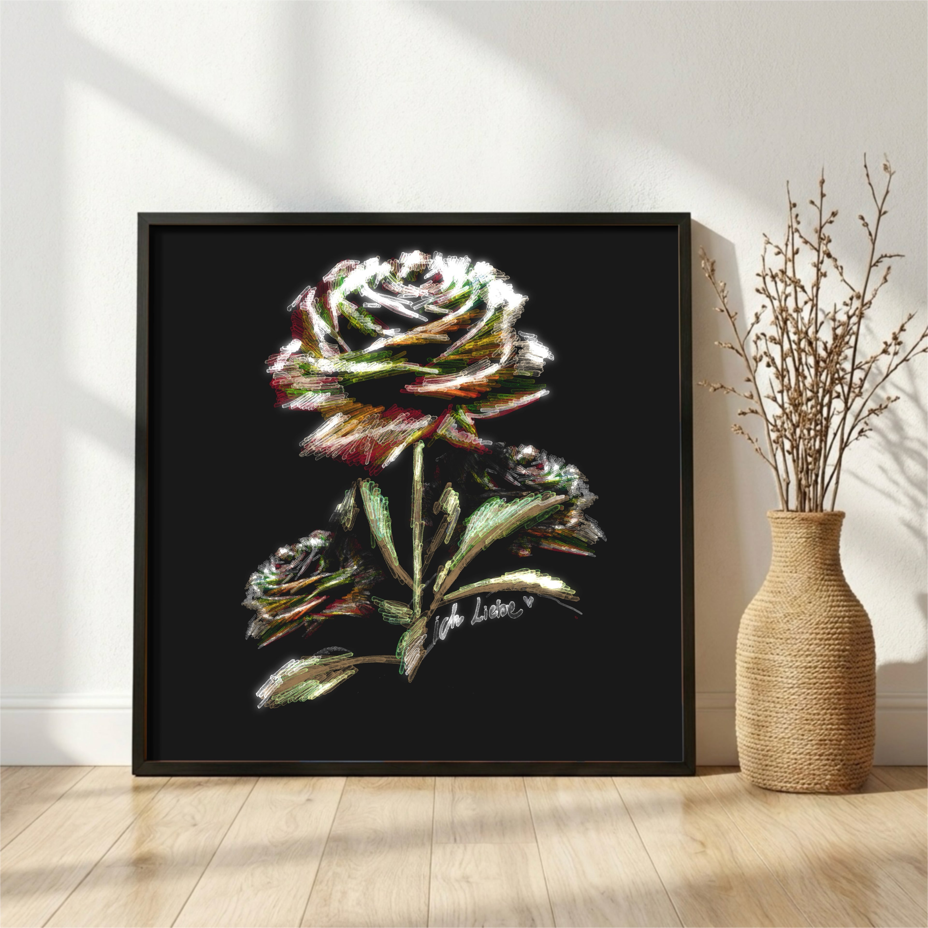 Ich Liebe Rose - Digital Wall Art Print | JH