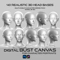 Ultimate 3D Head Reference Bundle | Realistic Portrait Base for Procreate & Photoshop